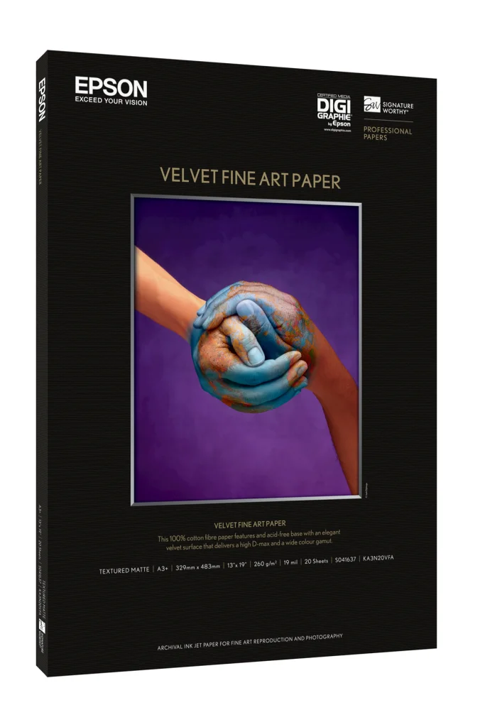 Epson Velvet Fine Art Paper, DIN A2, 260g/m² large format media